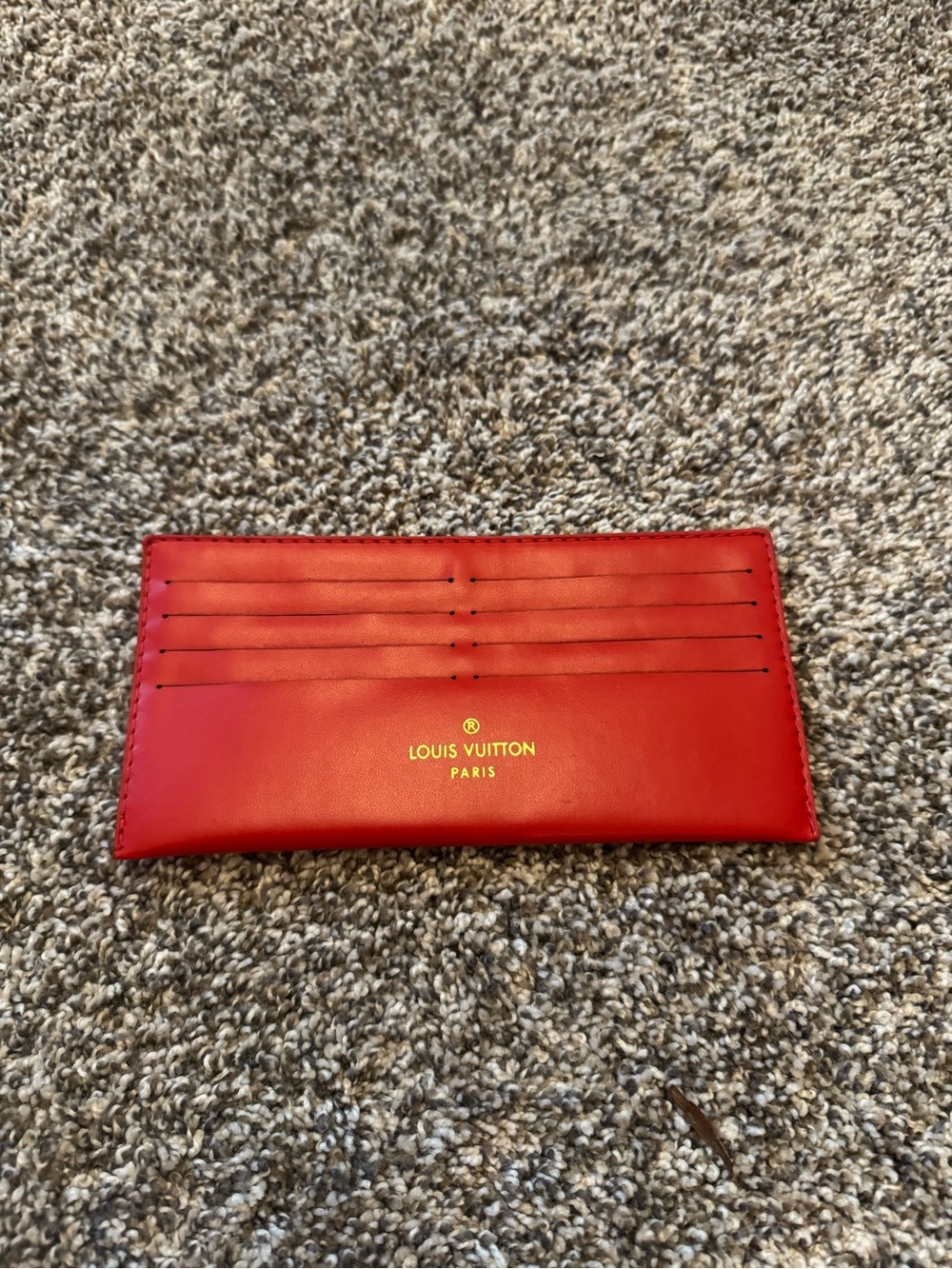 Red vegan Leather Card Holder